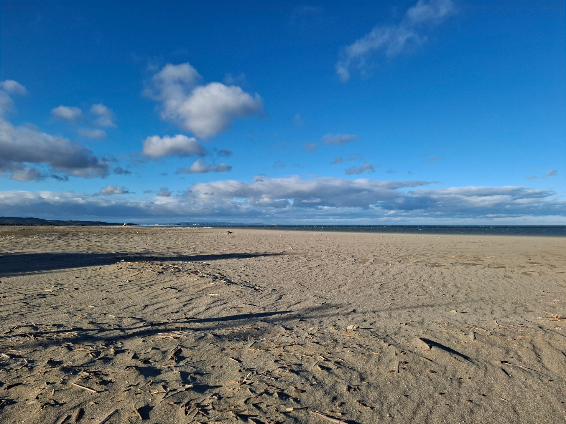 Wide sandy beach near La Palme