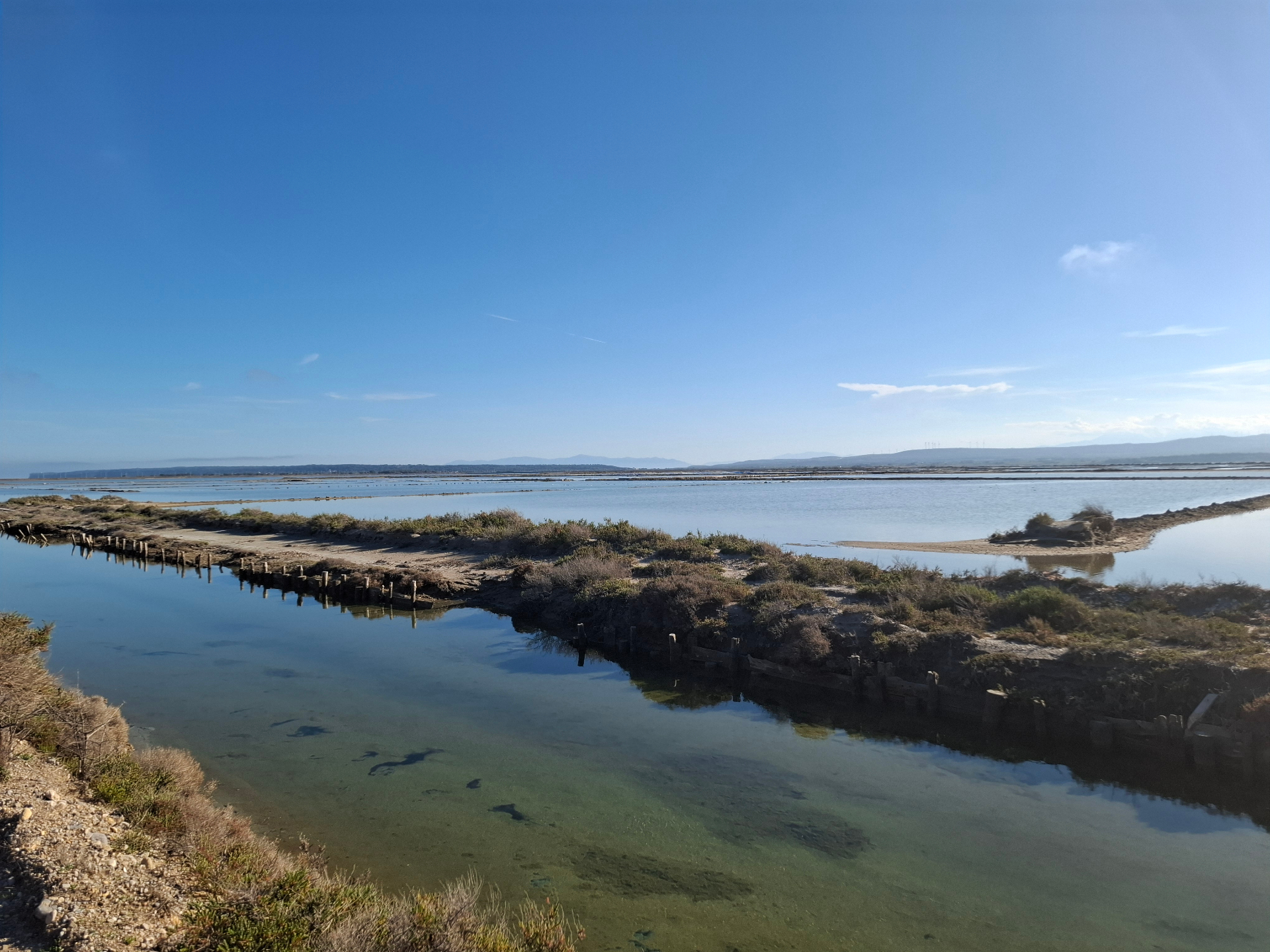 Étang de La Palme — lagoon and salt marshes